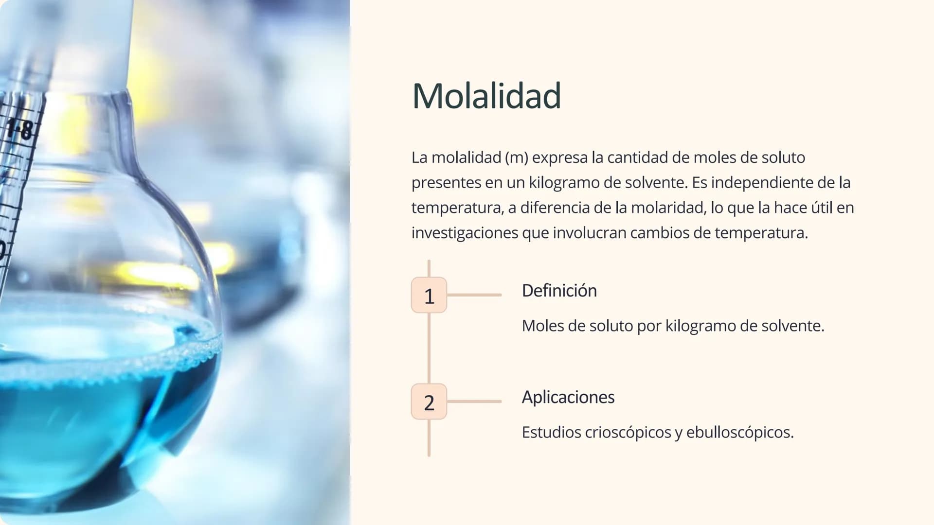 las unidades de
concentración
Las unidades de concentración son herramientas esenciales en
química para expresar la cantidad de soluto prese