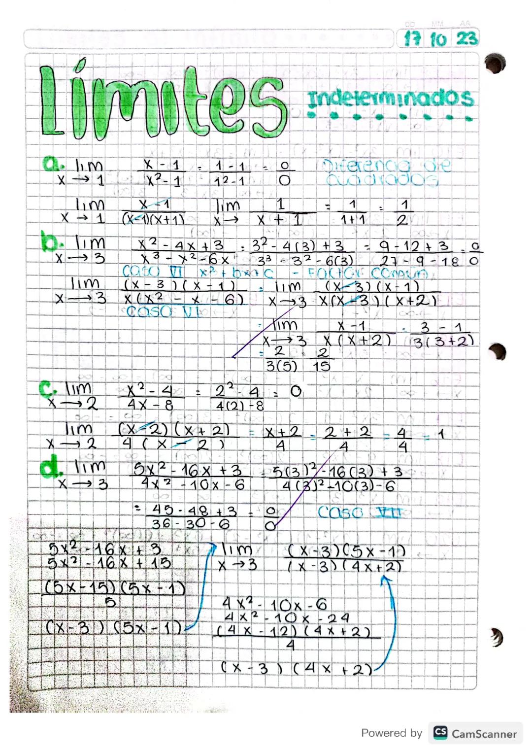 LÍMITES INDETERMINADOS