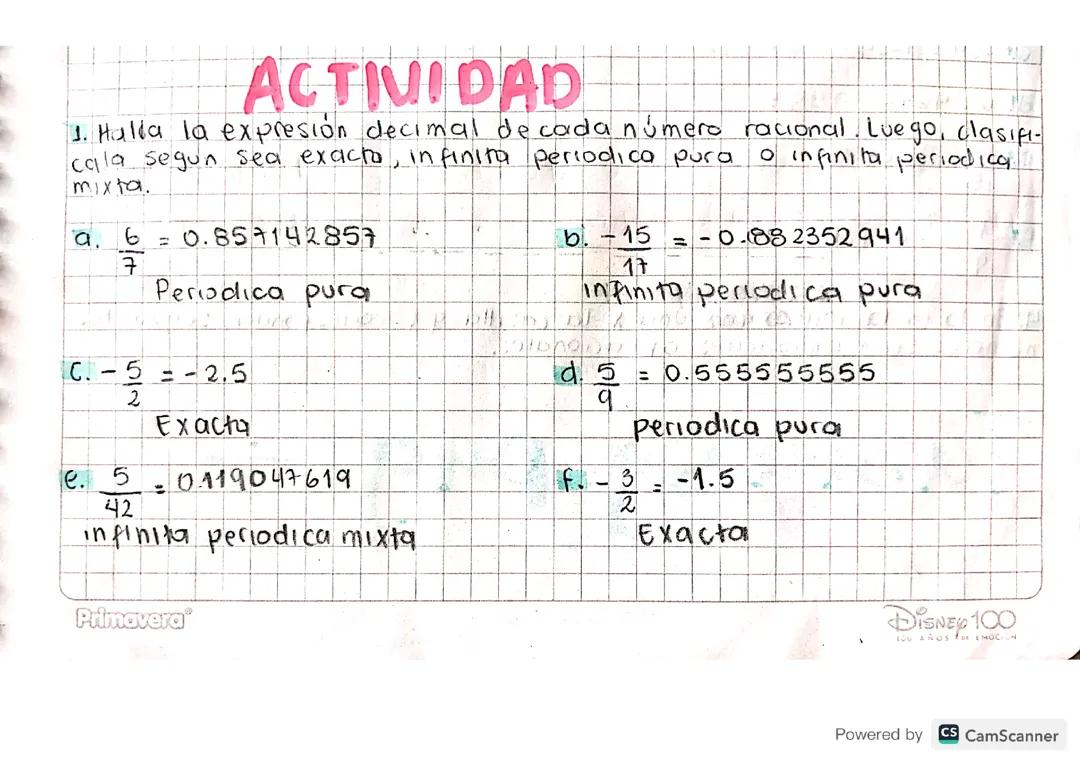 EJERCICIOS DE NÚMEROS RACIONALES E IRRACIONALES 