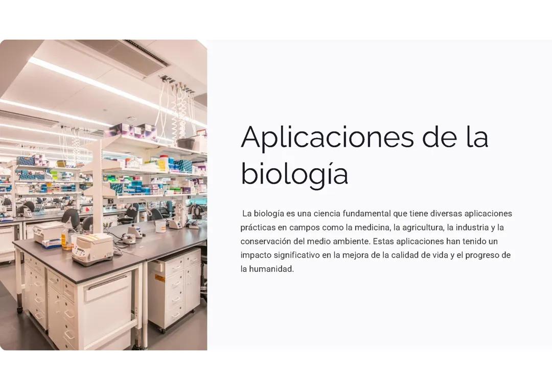 Aplicaciones de la biología: 