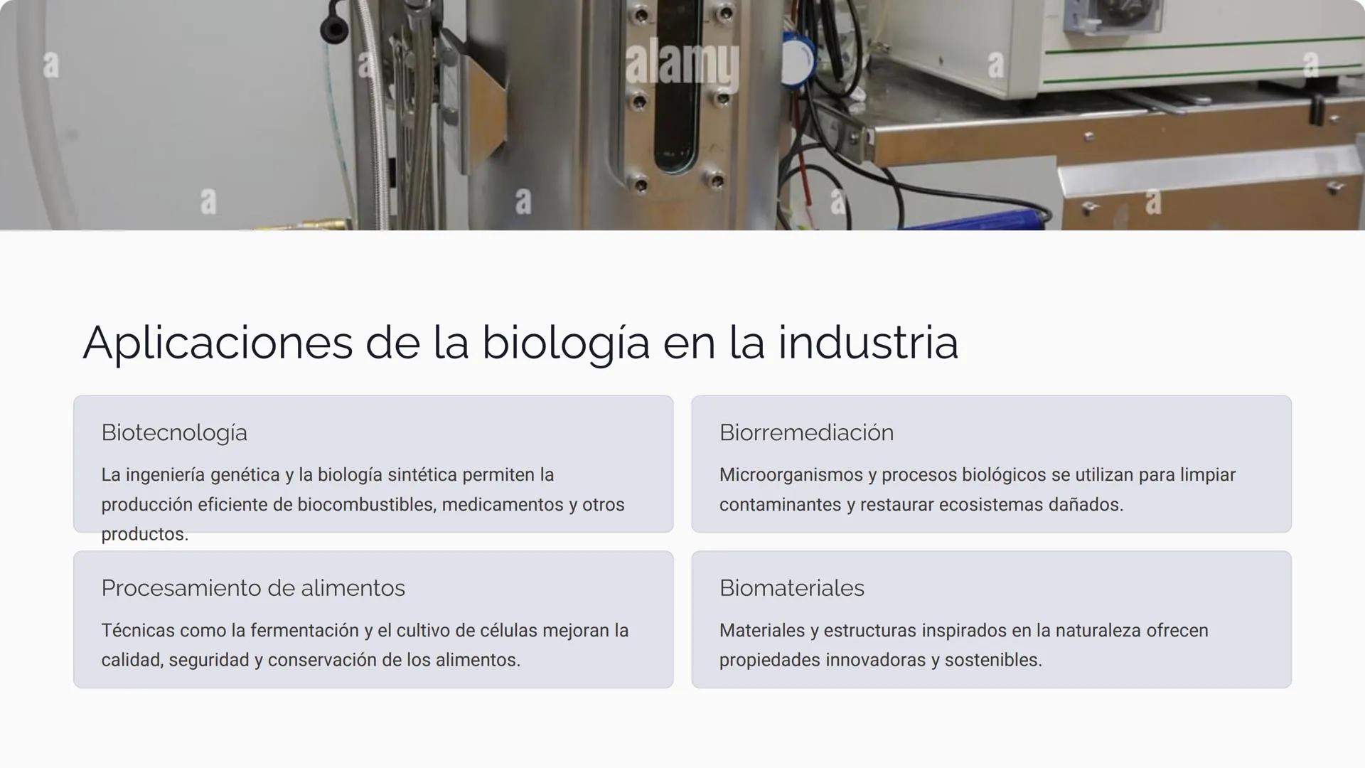wwwww
Aplicaciones de la
biología
La biología es una ciencia fundamental que tiene diversas aplicaciones
prácticas en campos como la medicin