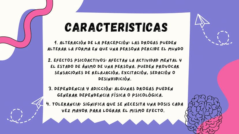 LA
DROGADICCION ппо
¿QUE ES LA
DROGADICCION?
LA DROGADICCIÓN, TAMBIÉN CONOCIDA COMO
ADICCIÓN A LAS DROGAS, ES UNA
ENFERMEDAD CRÓNICA Y RECUR