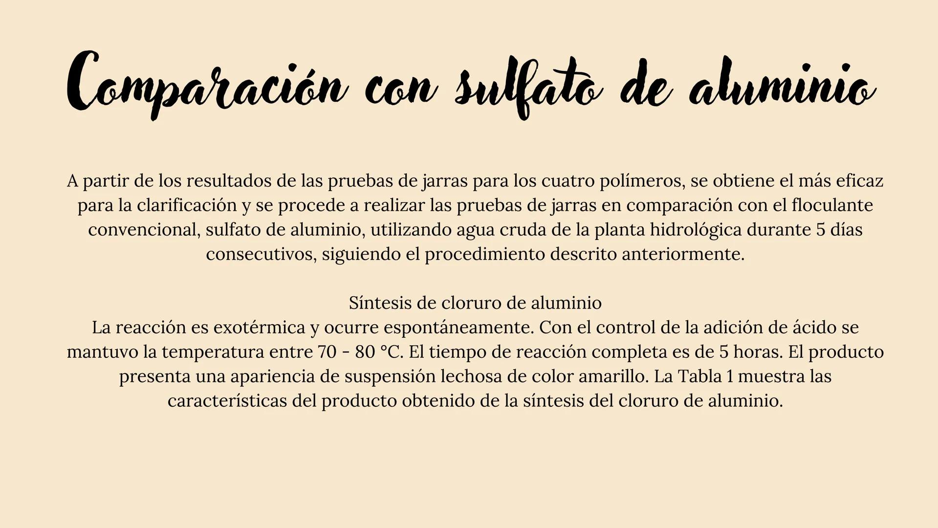 SÍNTESIS DE UN
POLÍMERO
INORGÁNICO DE
ALUMINIO Y SU USO
PARA
CLARIFICACIÓN DE
AGUA Introducción
El tratamiento de agua implica varias etapas