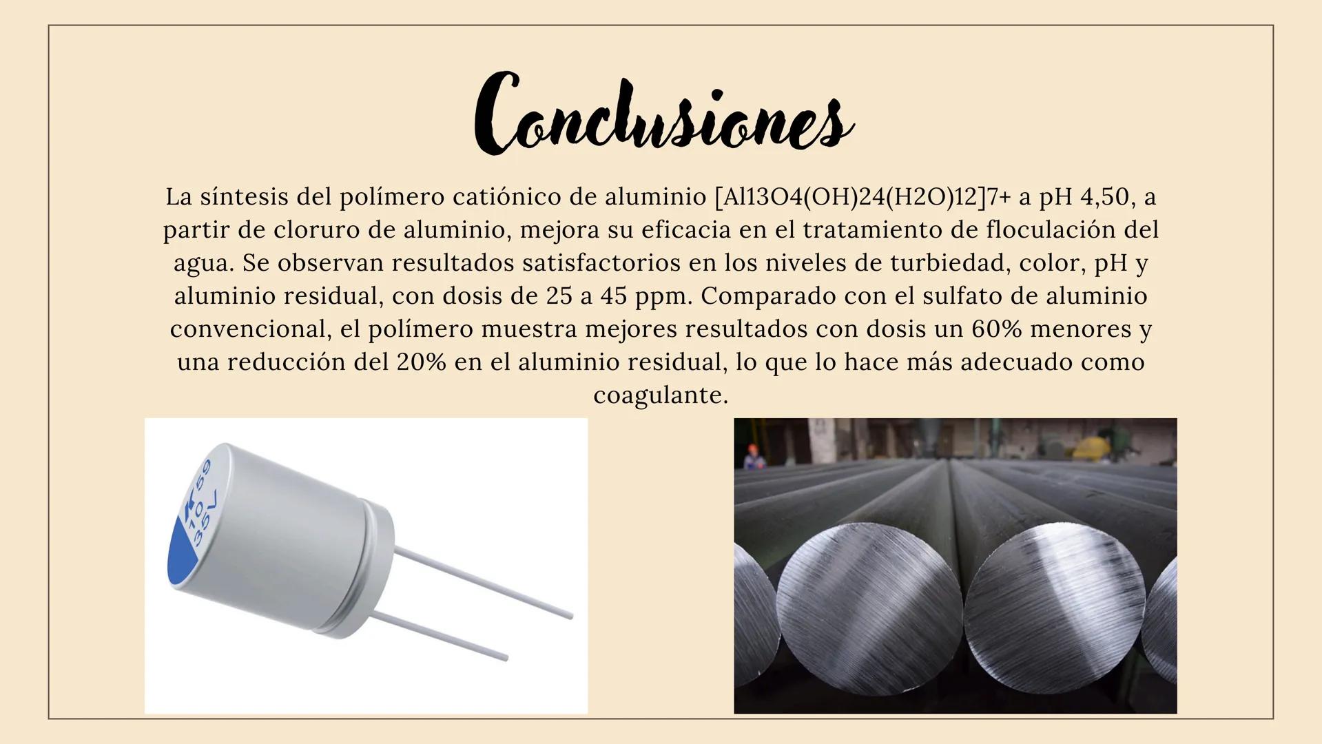 SÍNTESIS DE UN
POLÍMERO
INORGÁNICO DE
ALUMINIO Y SU USO
PARA
CLARIFICACIÓN DE
AGUA Introducción
El tratamiento de agua implica varias etapas