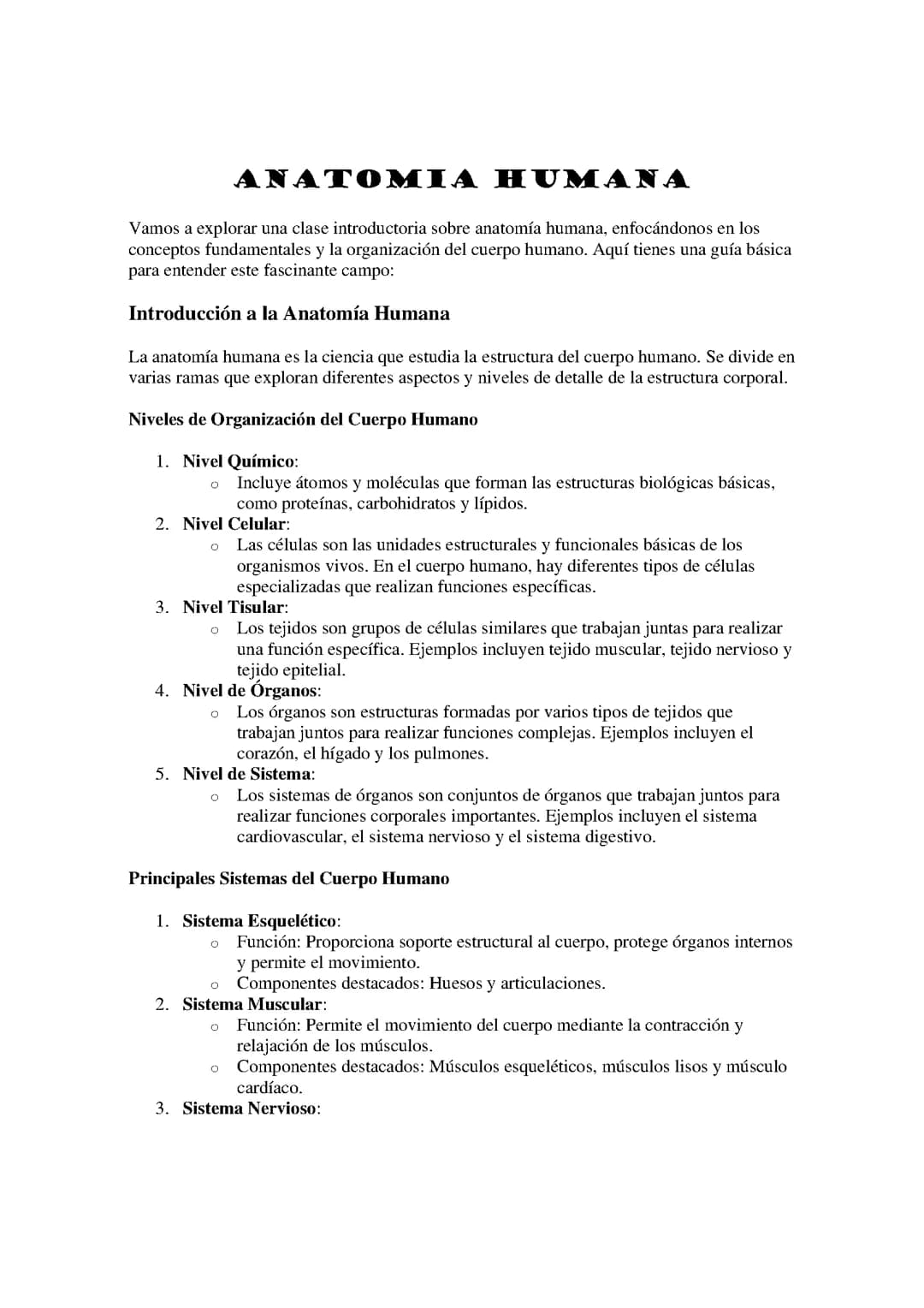 anatomia humana