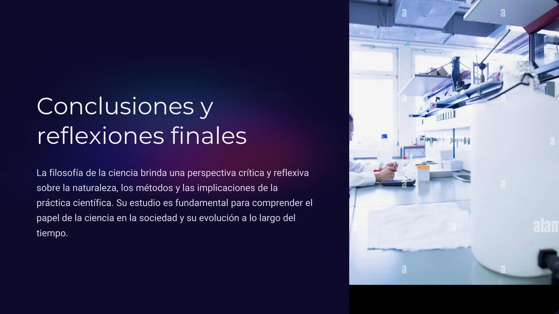 la filosofía de la
ciencia

La filosofía de la ciencia examina los fundamentos, métodos y
principios que guían la práctica científica. Compr