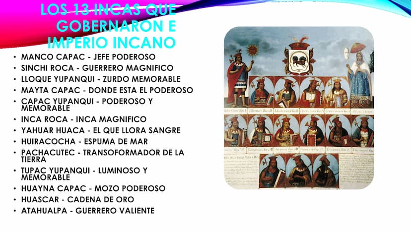Los incas
7-2 ●
¿QUIÉNES FUERON
LOS INCAS?
fueron una civilización
que se desarrolló en
Sudamérica desde el siglo
13 hasta el siglo 16
aprox