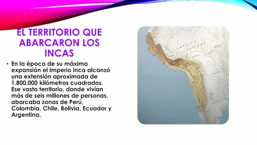 Los incas
7-2 ●
¿QUIÉNES FUERON
LOS INCAS?
fueron una civilización
que se desarrolló en
Sudamérica desde el siglo
13 hasta el siglo 16
aprox