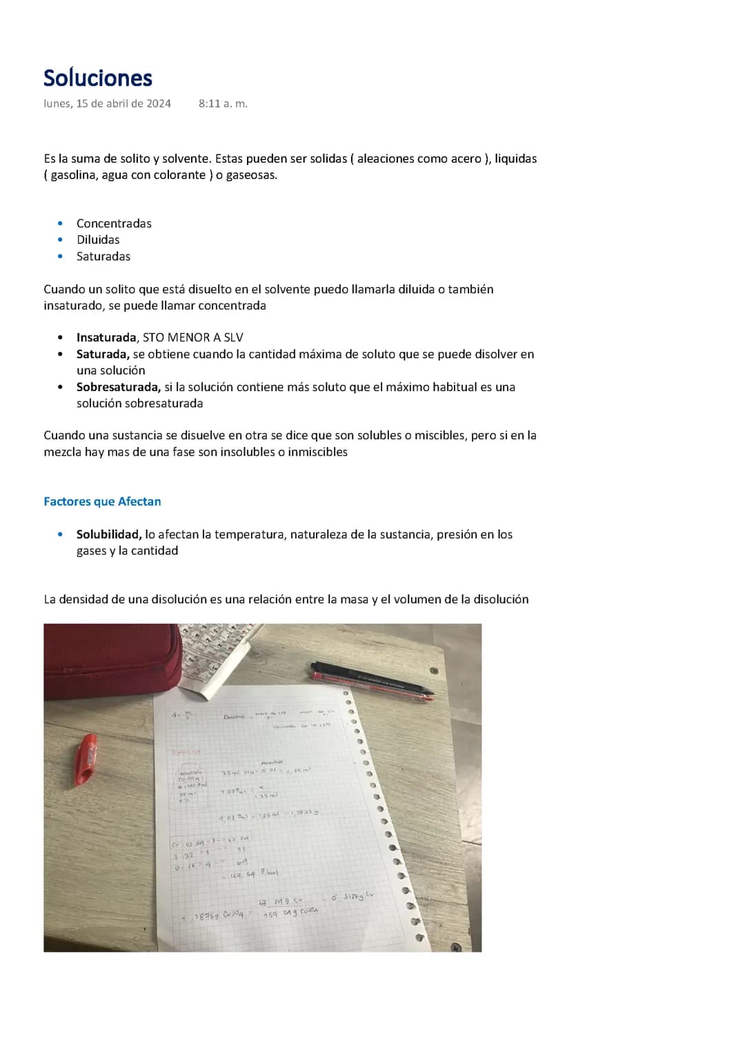 Soluciones químicas 