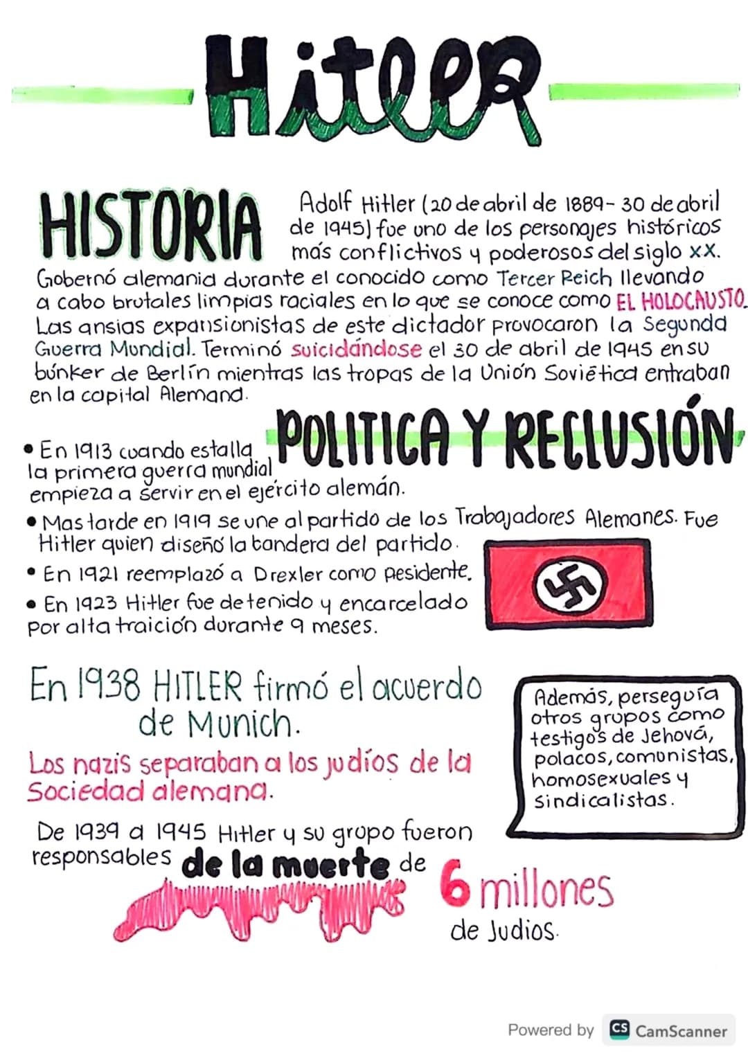 Hitler
HISTORIA
Adolf Hitler (20 de abril de 1889- 30 de abril
de 1945) fue uno de los personajes históricos
más conflictivos y poderosos de