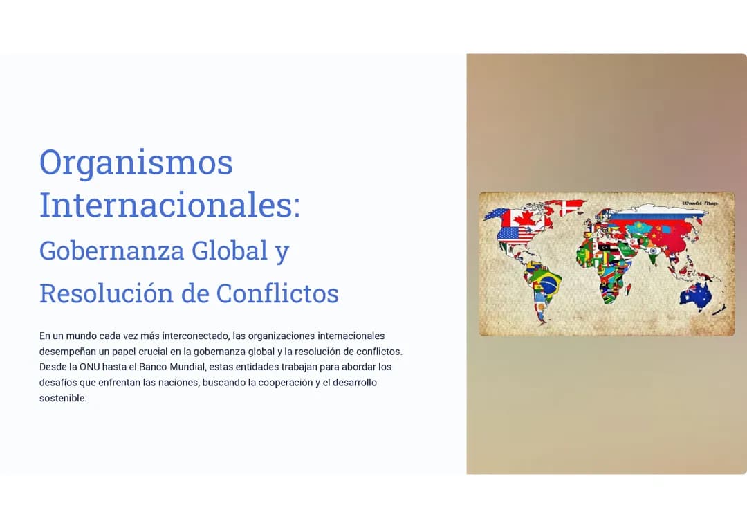 Organismos internacionales y su función