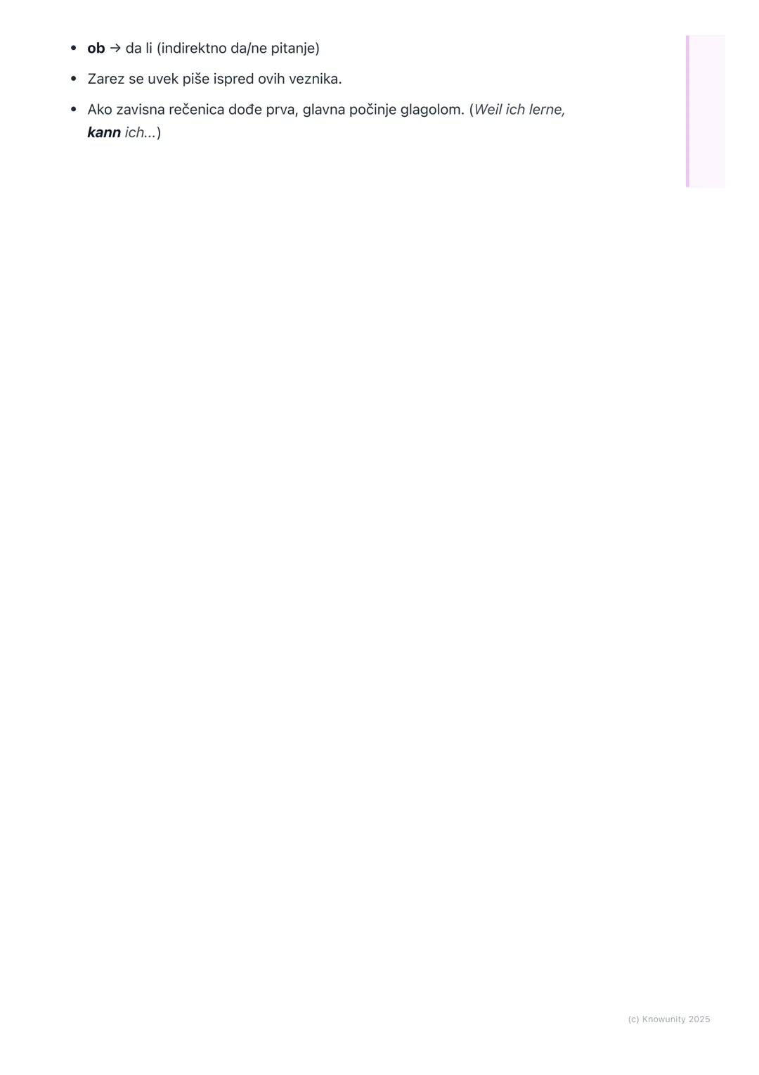 # Zavisne rečenice (dass, weil,
wenn, als, ob)

Uvod u zavisne rečenice

Zavisne rečenice (na nemačkom Nebensätze) su rečenice koje ne mogu 