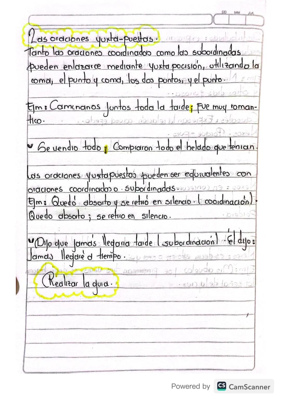 DO
MM MA
1
dos o más
Las oraciones coordenadas: Son aquellas formadas por
unidas
Proplasiaones
segon el significado de nexo que media entre 