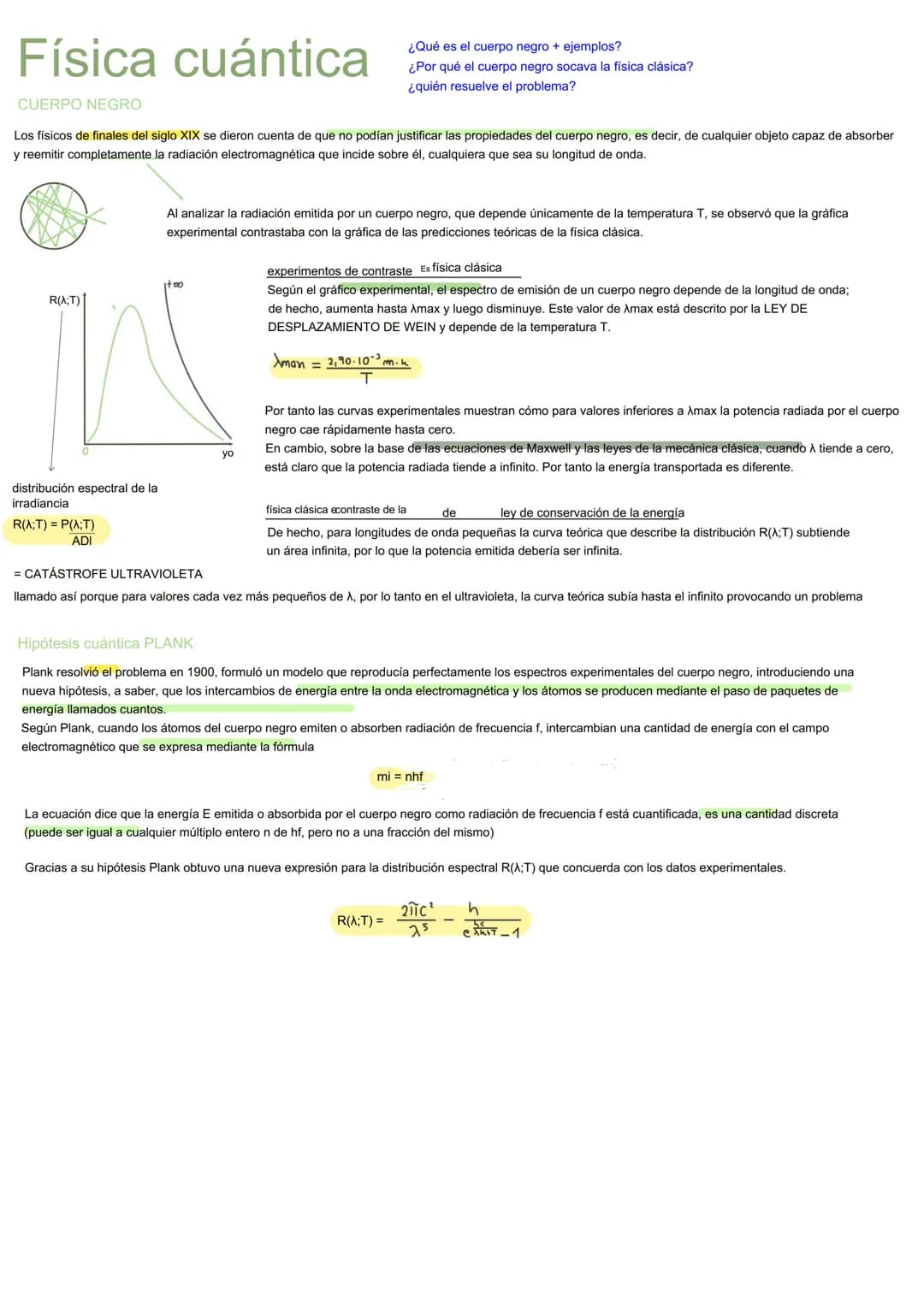 Física cuántica
¿Qué es el cuerpo negro + ejemplos?
¿Por qué el cuerpo negro socava la física clásica?
¿quién resuelve el problema?
CUERPO N
