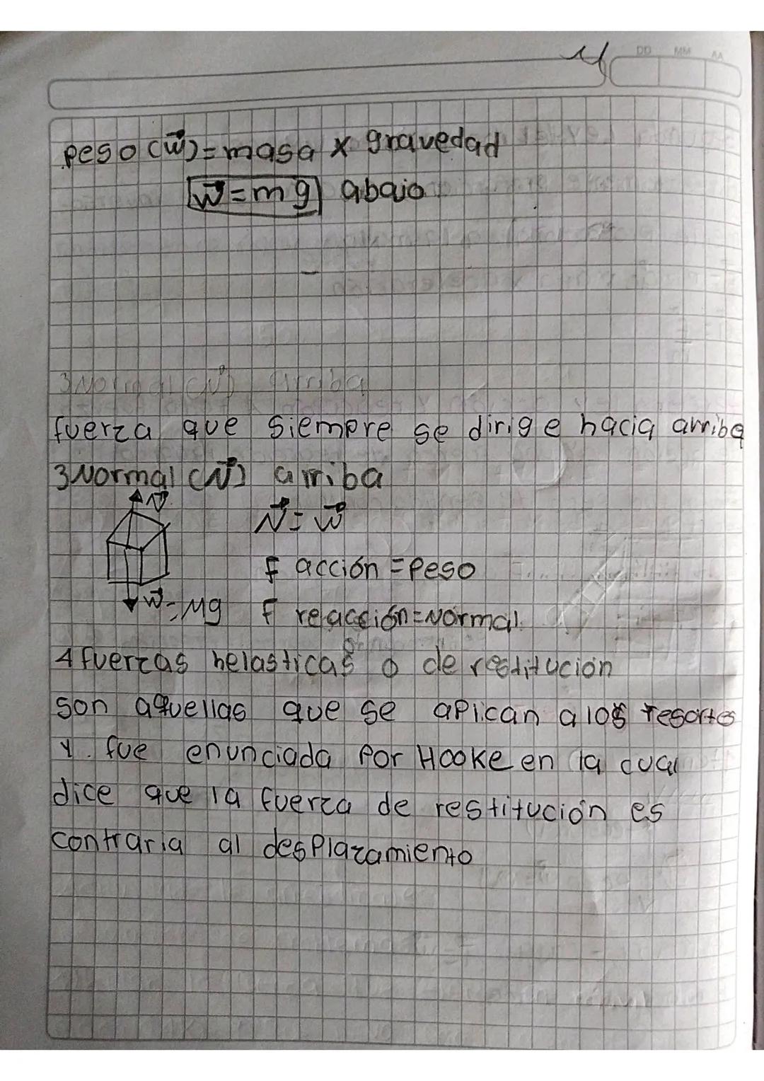 Clases de fuerzas
tension (1) bany
↑tensiónc†)
peso w = mg
Facción - caja T-W
Freaction-cuerda
Nor peso (w) = masa x gravedad
W-mg abajo
DD 