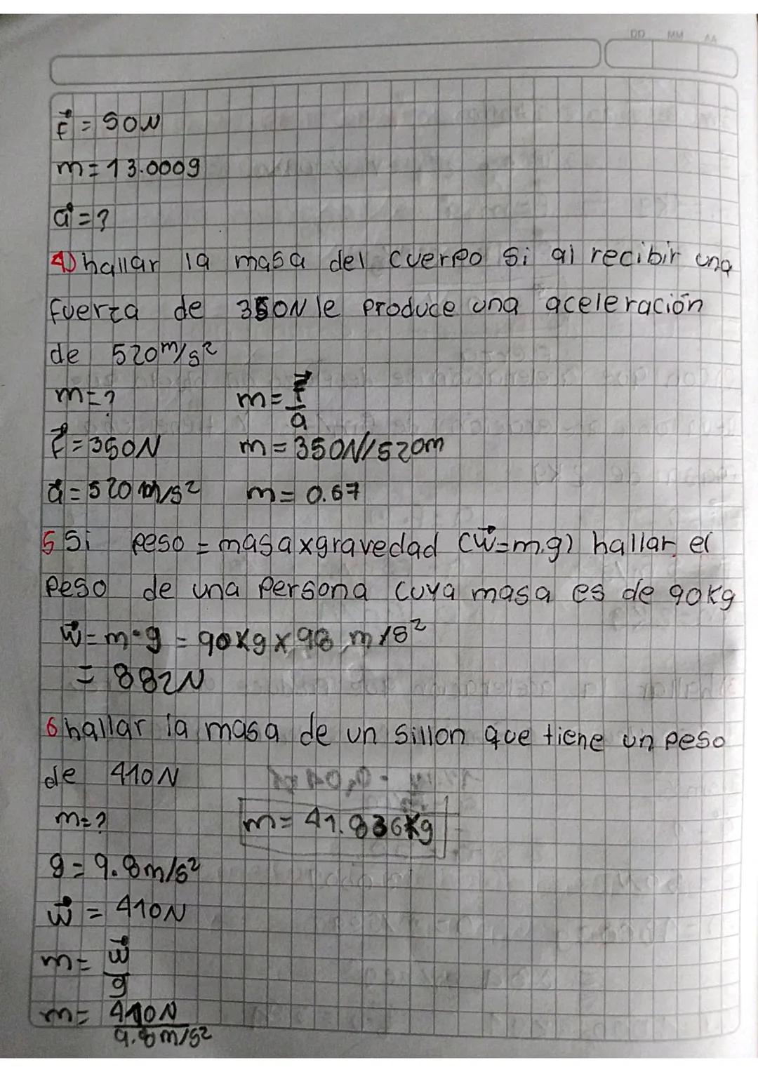 Clases de fuerzas
tension (1) bany
↑tensiónc†)
peso w = mg
Facción - caja T-W
Freaction-cuerda
Nor peso (w) = masa x gravedad
W-mg abajo
DD 