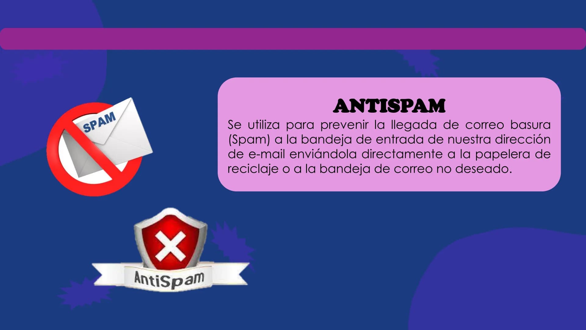 Antivirus
Informaticos
EEE ANTIVIRUS
Informaticos
Son piezas de software de aplicación cuyo objetivo es
detectar y eliminar de un sistema co