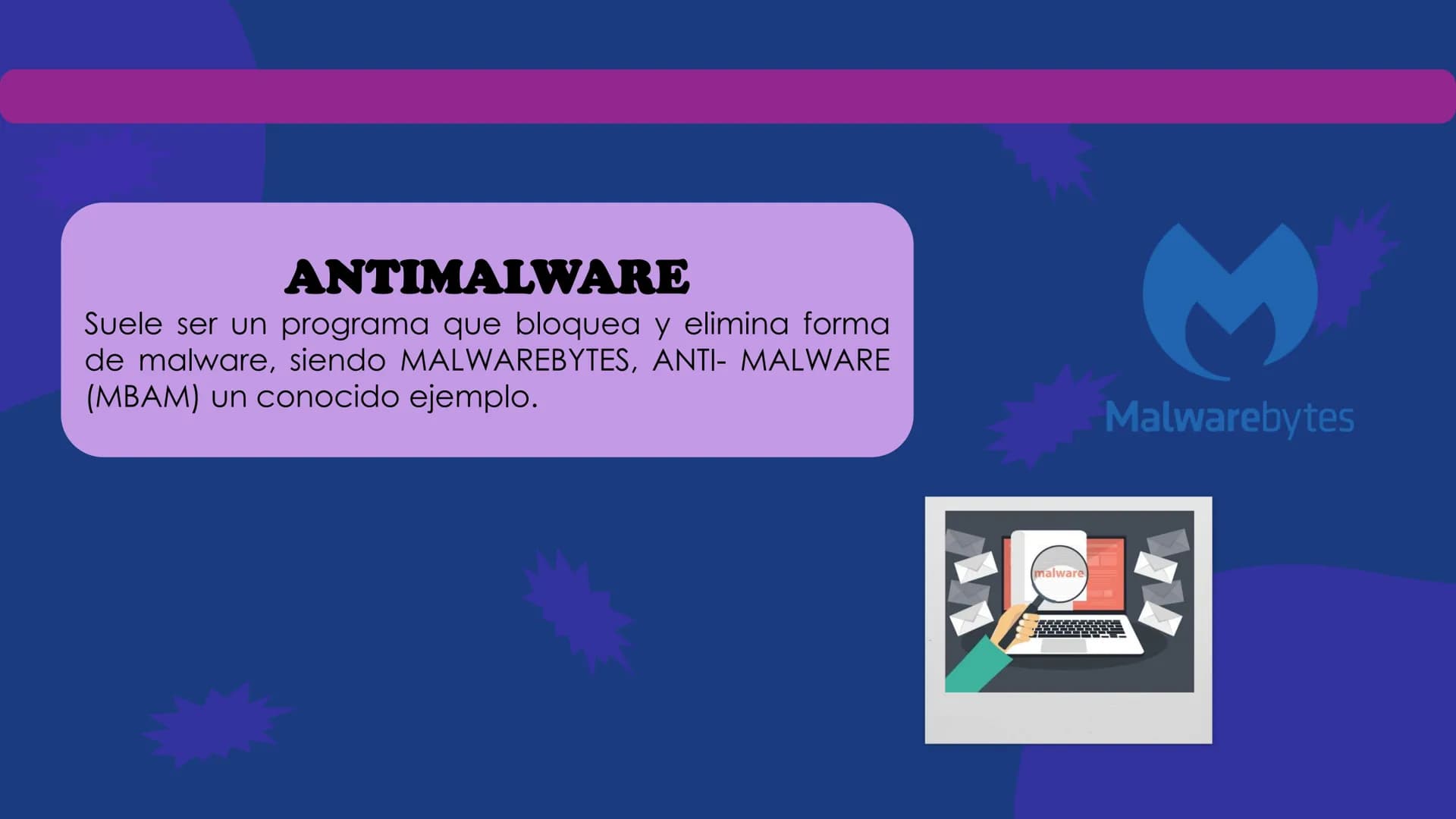 Antivirus
Informaticos
EEE ANTIVIRUS
Informaticos
Son piezas de software de aplicación cuyo objetivo es
detectar y eliminar de un sistema co