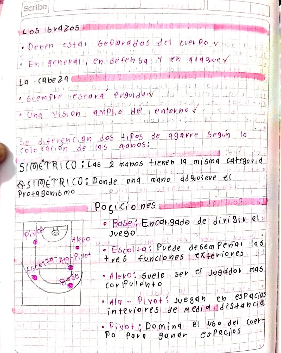 15
04
24 Deportes - Ed. fisica.
Posiciones del baloncesto S
• Esta establecido que el baloncesto
en
deporte
ejecución, y
el que id velocidad