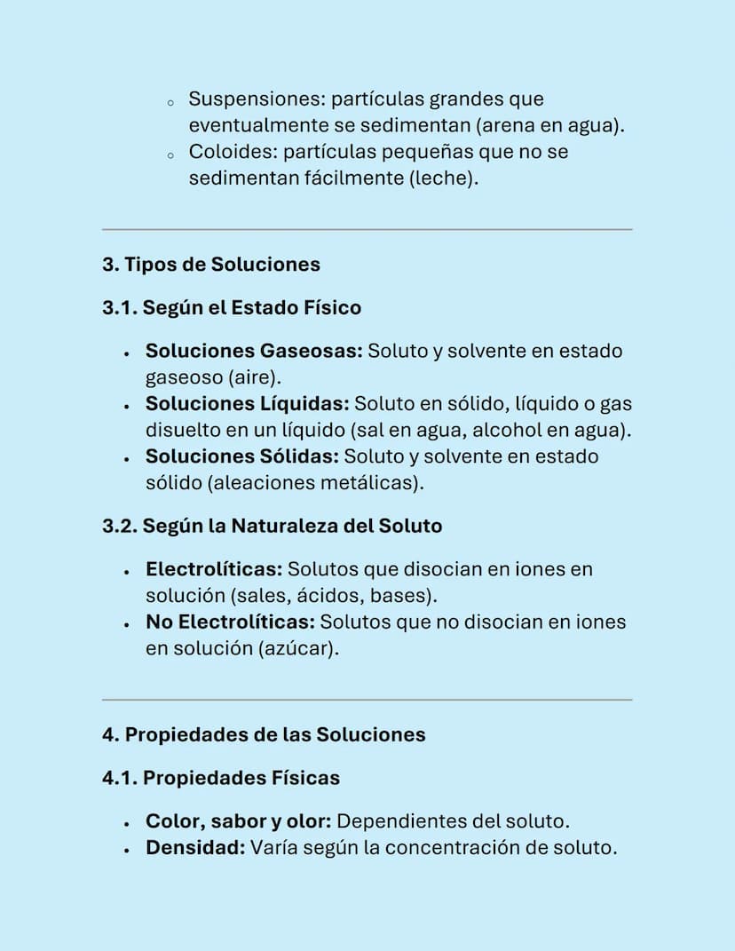SOLUCIONES Y
MEZCLAS
Soluciones y Mezclas
Las soluciones y las mezclas son conceptos
fundamentales en química. Aquí se presenta una guía
det