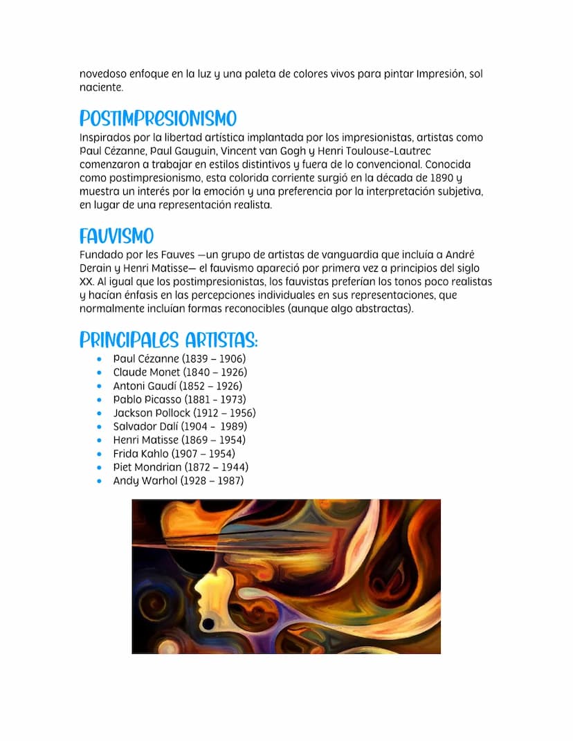 ARTE MODERNO
El arte moderno es conocido por su estética vanguardista y celebrado por sus
artistas adelantados a su tiempo. se refiere al ar