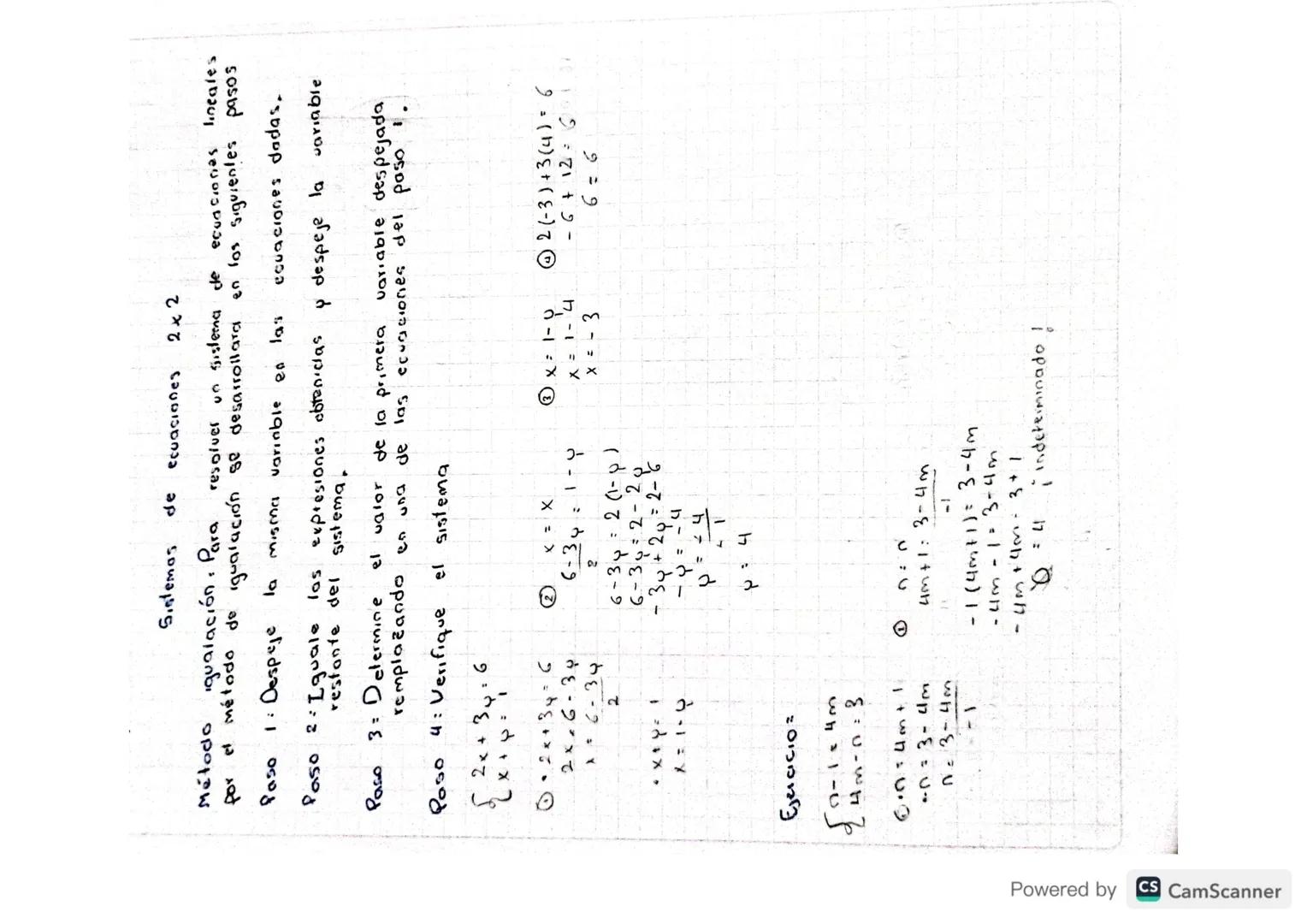 Scribal
13/06123
Método
método
Sistemas de ecuaciones
Gneales 2*2
un sistema 2x2 en este
de sustitución: Para resolver
se usan los siguiente