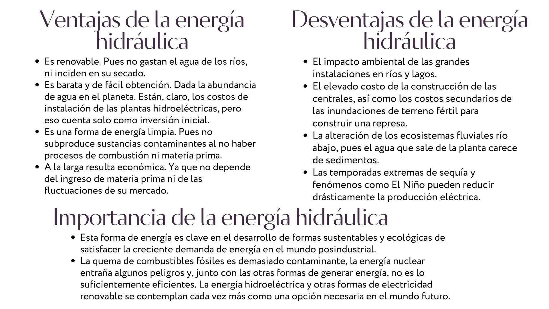 ENERGÍA
HIDRÁULICA ¿Qué es la energía?
Se conoce como energía hidráulica, energía
hídrica o hidroenergía a la obtenida del
aprovechamiento d