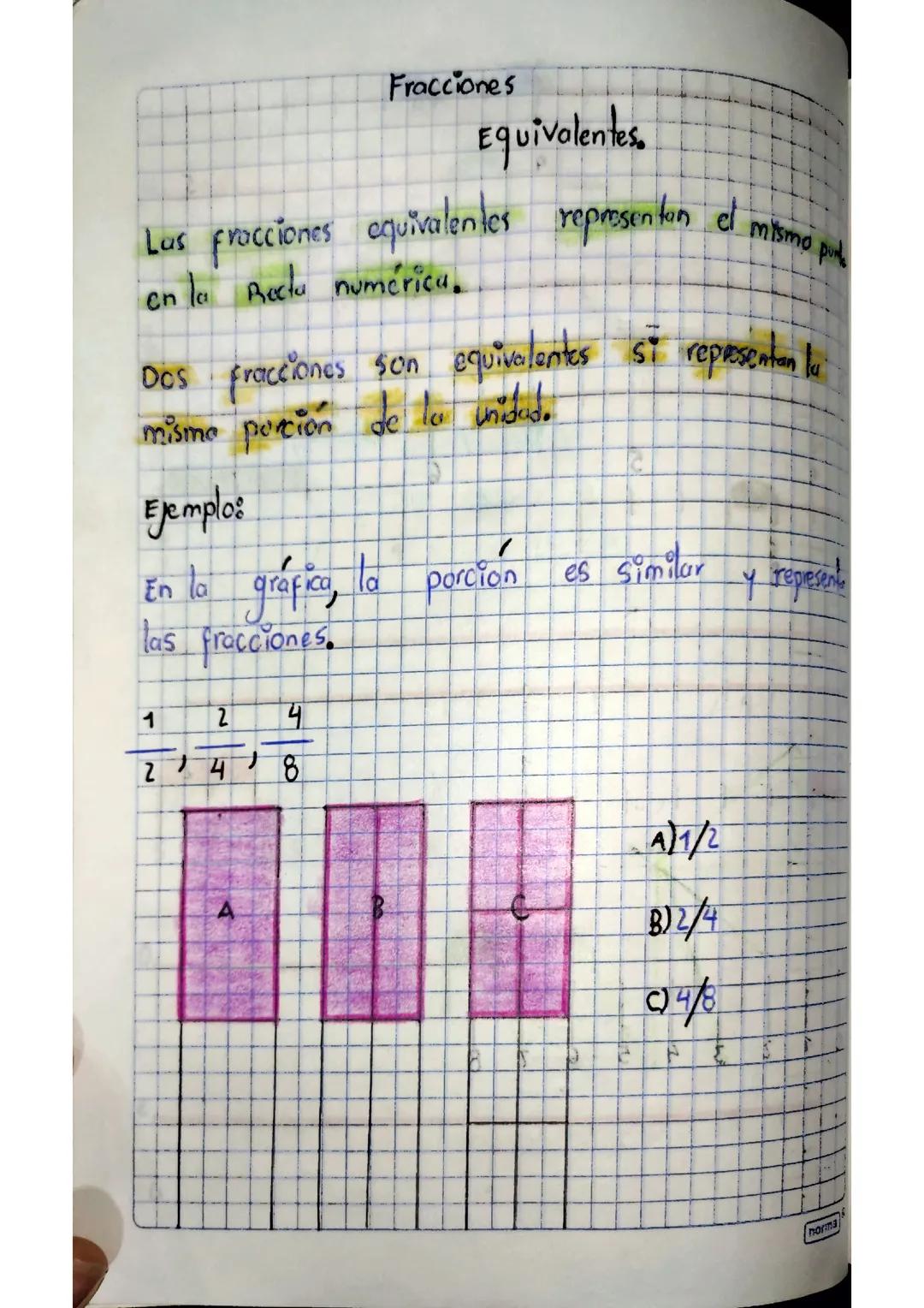 Fracciones equivalentes