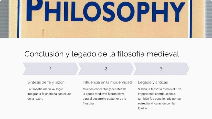 En Buch schreibend. Aus einem Lyoner Druck des 15. J
la filosofía
medieval
La filosofía medieval se desarrolló durante la Edad Media, un
per