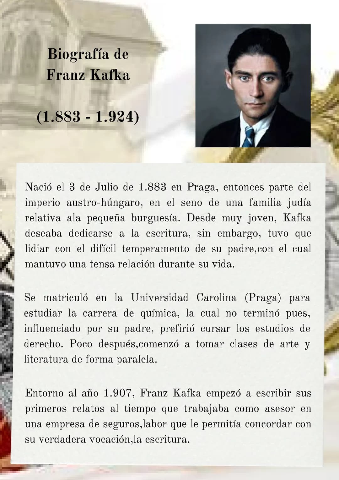 Biografía de Franz Kafka