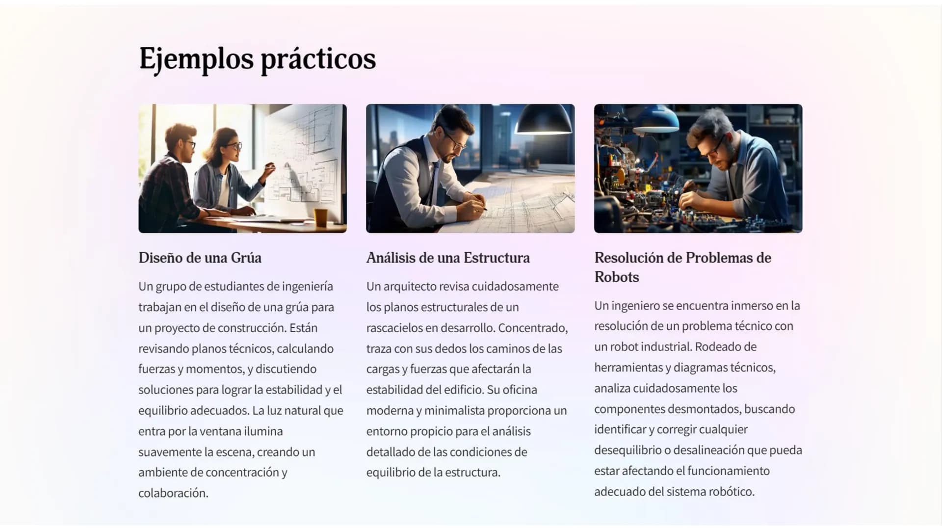 ne
Introducción a la
Estática
n
La Estática es la rama de la Mecánica que estudia el equilibrio de los
cuerpos cuando están sometidos a fuer