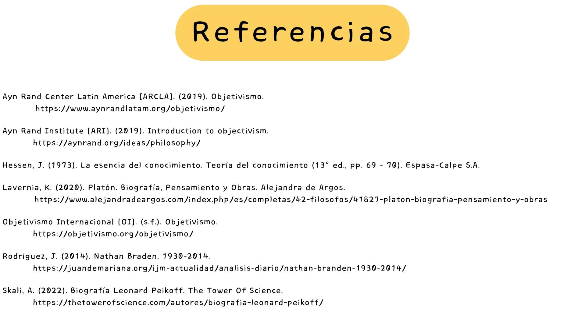OBJETIVISMO Contenidos
1. ¿Qué es el objetivismo?
2.
Filosofía objetivista
3. Filósofos representativos
4.
5.
Datos curiosos
Referencias ¿Qu