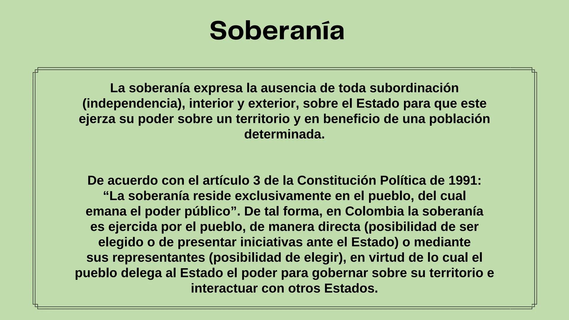 LOS ELEMENTOS DEL
ESTADO
COLOMBIANO
! HISOTRIA
Está constituido como registro del pasado en común de una comunidad y por las
expectativas si