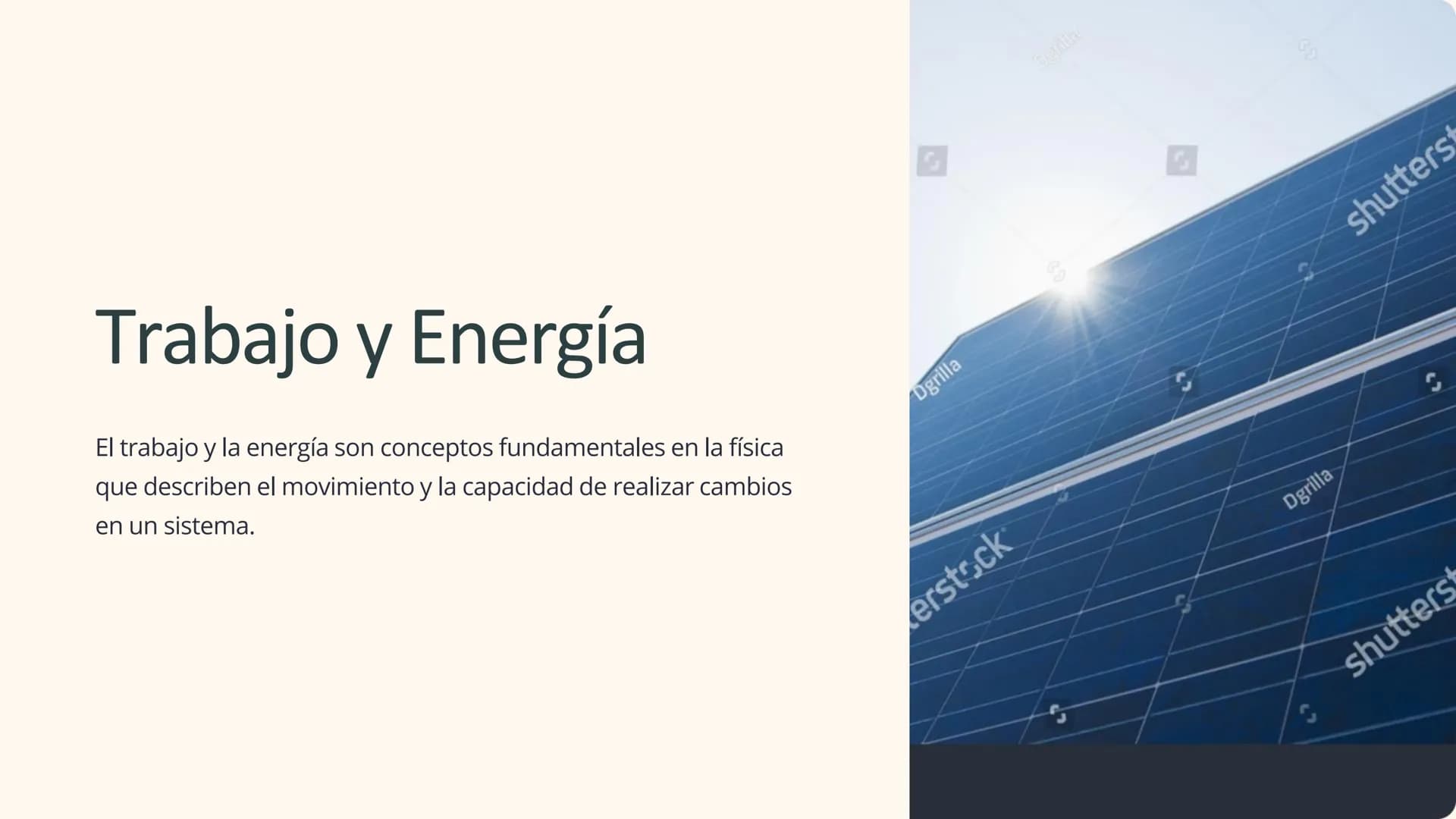 Trabajo y Energía
El trabajo y la energía son conceptos fundamentales en la física
que describen el movimiento y la capacidad de realizar ca