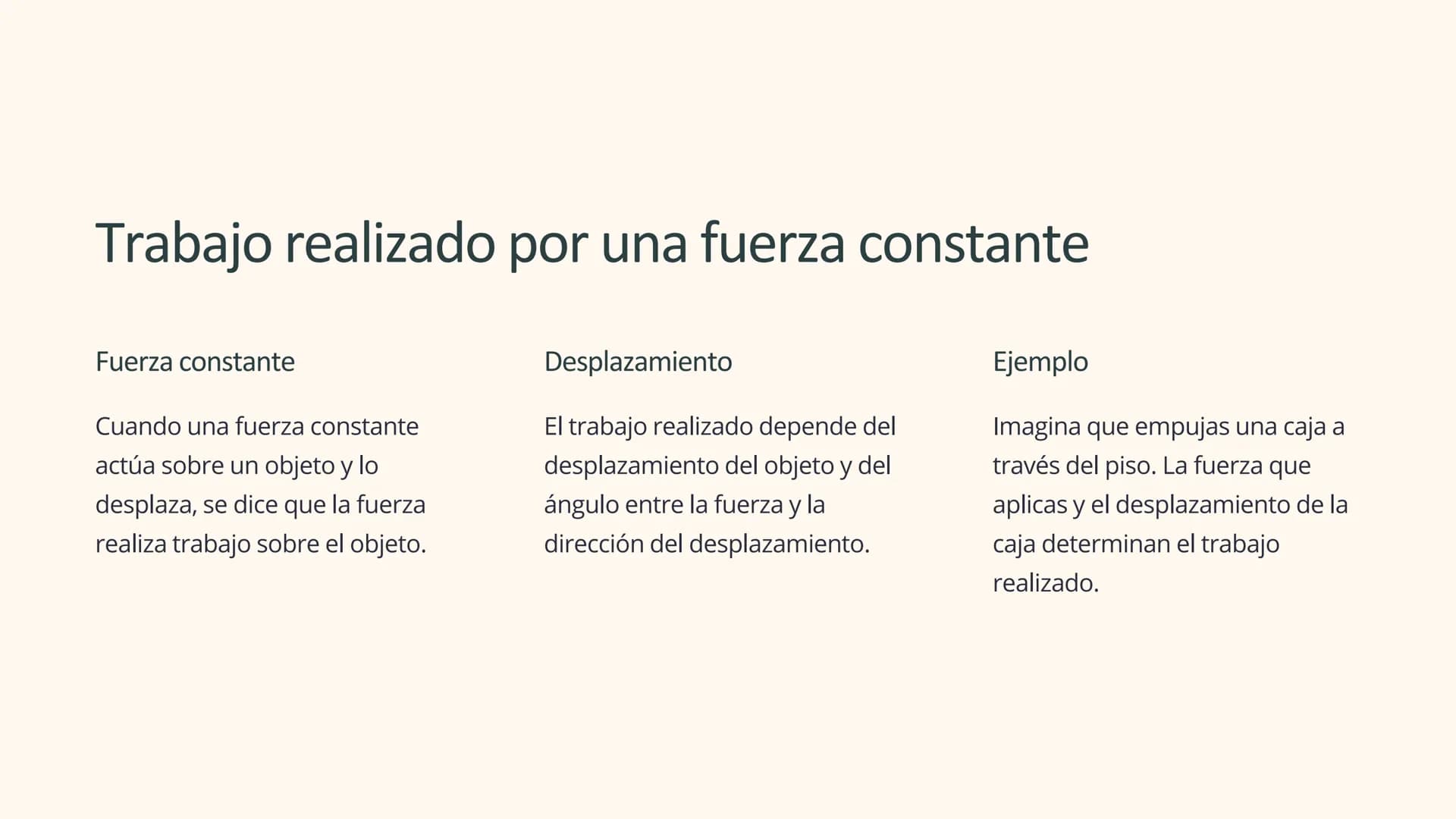 Trabajo y Energía
El trabajo y la energía son conceptos fundamentales en la física
que describen el movimiento y la capacidad de realizar ca