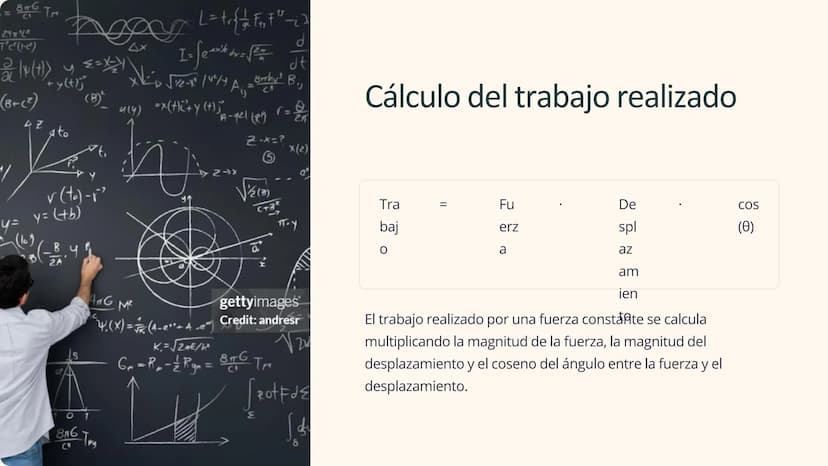 Trabajo y Energía
El trabajo y la energía son conceptos fundamentales en la física
que describen el movimiento y la capacidad de realizar ca