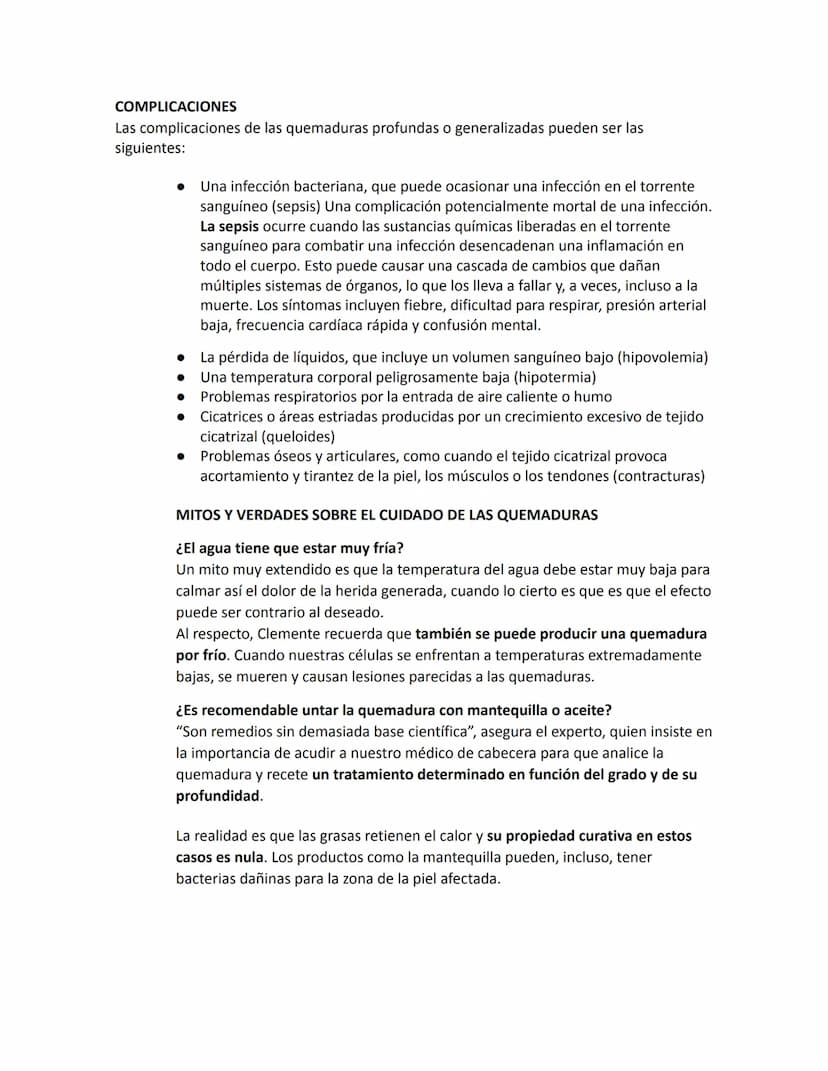¿QUÉ SON LAS QUEMADURAS?
Las quemaduras son daños al tejido causados por calor, sustancias químicas, electricidad,
luz del sol o radiación n