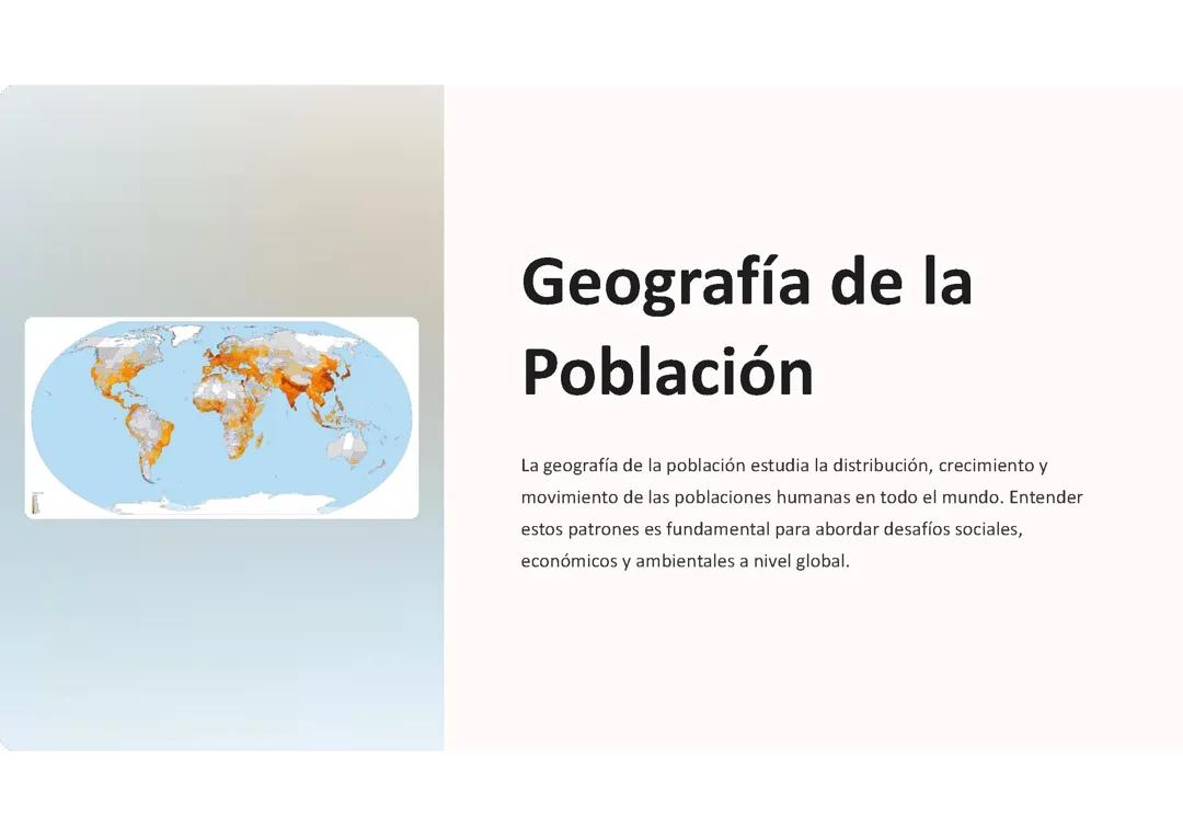 Geografía de la población: 