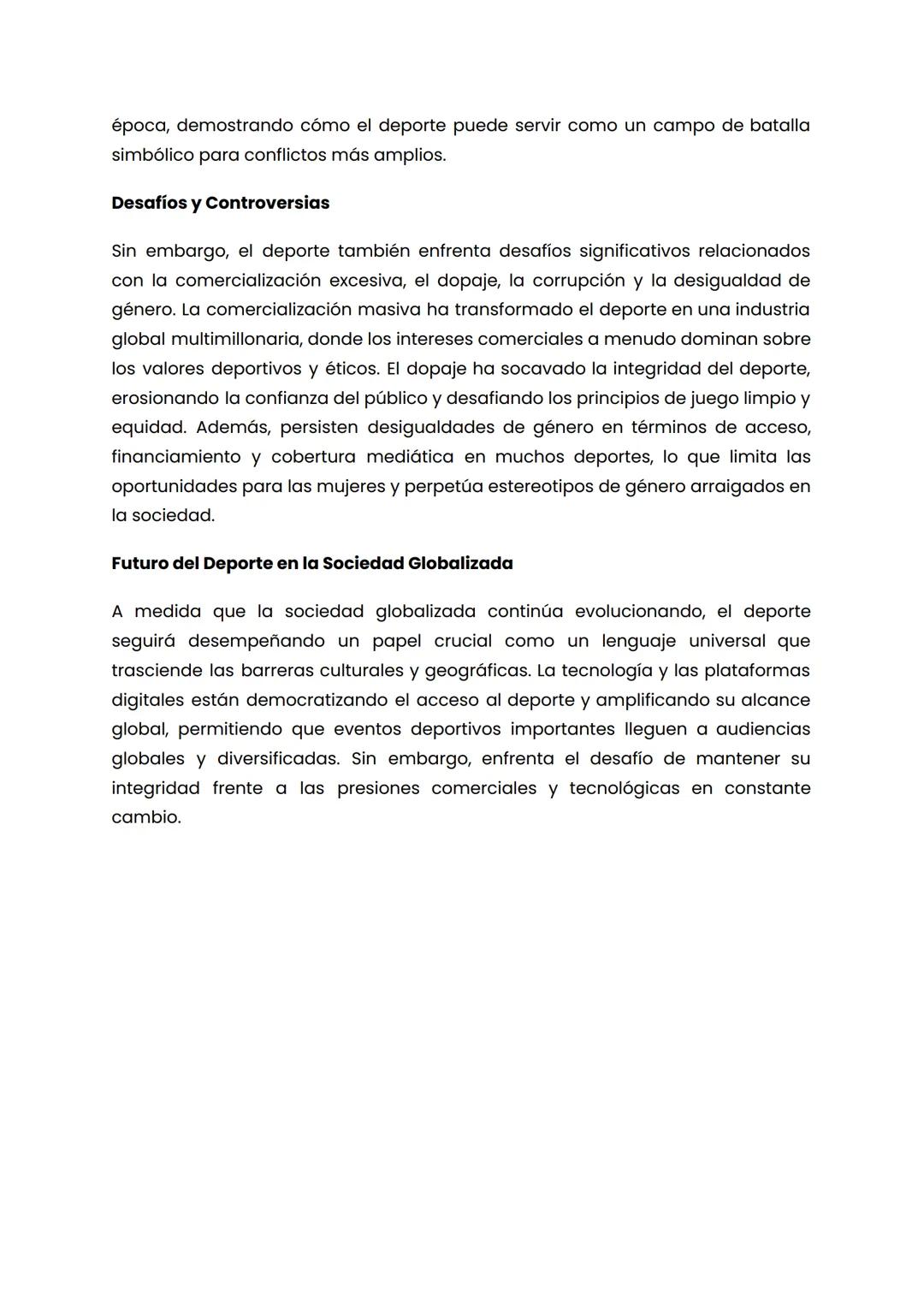 # Deporte y Sociedad: Análisis del Papel del Deporte en la Cultura y la
Identidad Nacional

El deporte no es simplemente una actividad físic