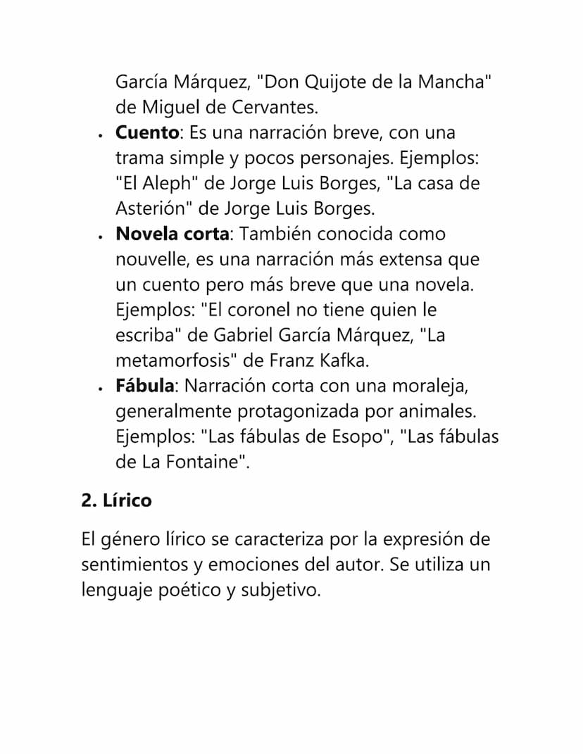 Géneros
Literarios
Los géneros literarios son categorías que
permiten clasificar las obras literarias según sus
características formales, te