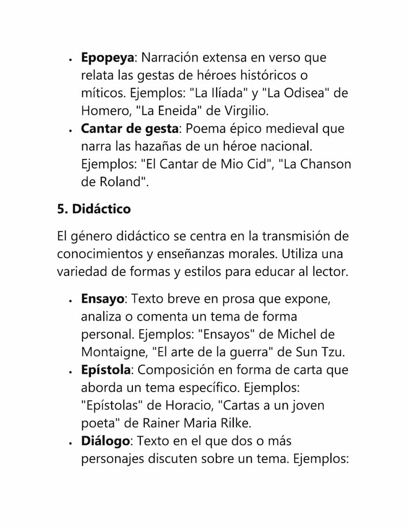 Géneros
Literarios
Los géneros literarios son categorías que
permiten clasificar las obras literarias según sus
características formales, te