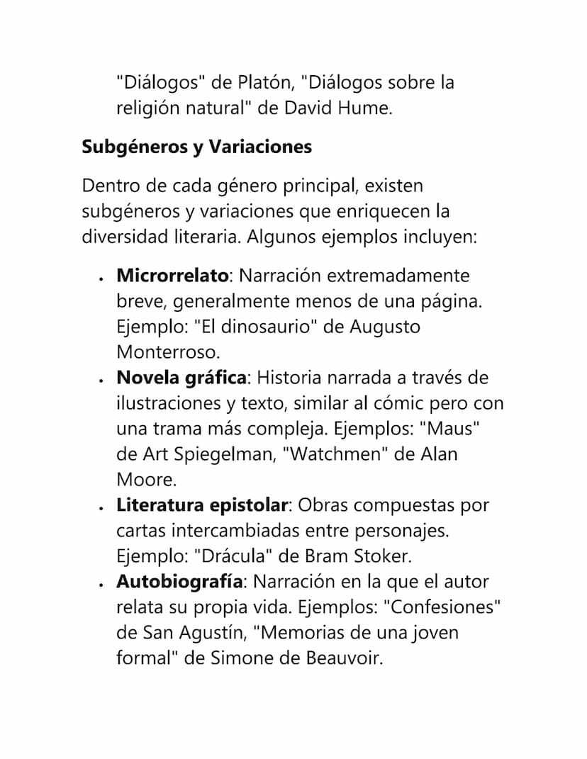 Géneros
Literarios
Los géneros literarios son categorías que
permiten clasificar las obras literarias según sus
características formales, te