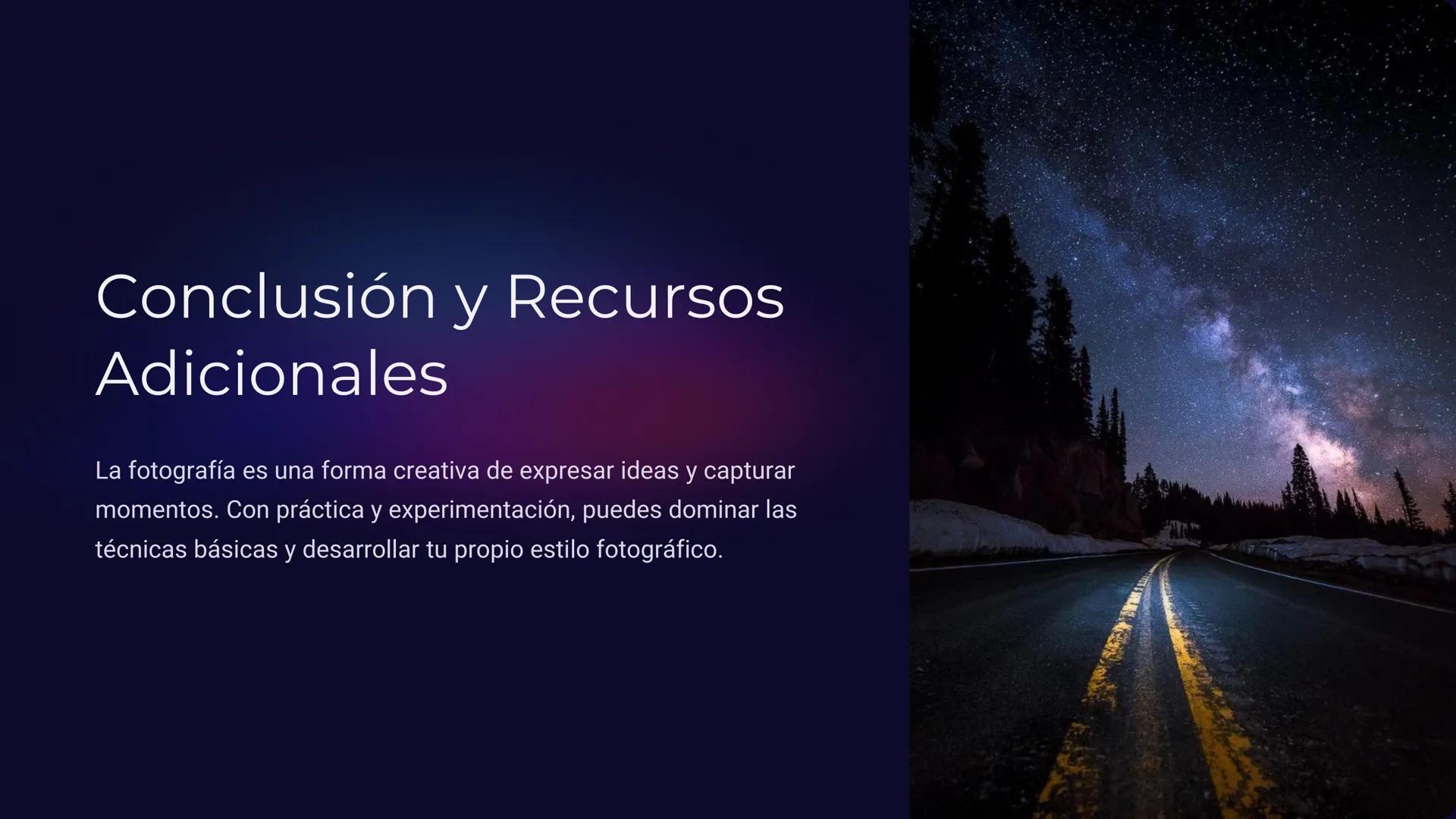 Introducción a
la Fotografía
La fotografía es un arte y una ciencia que nos permite capturar
momentos y expresar ideas a través de imágenes.