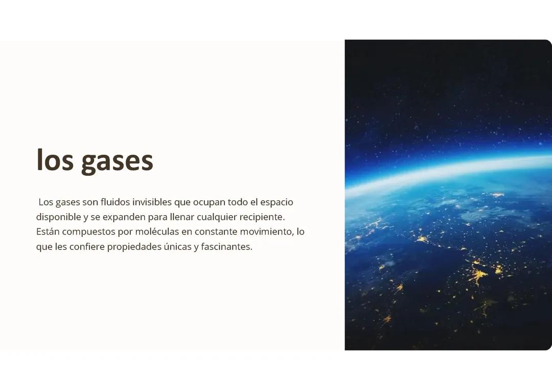 Gases: 