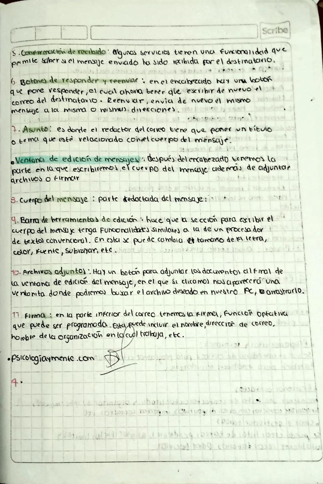 Solución

3. Partes del correo electrónico
*   Encabezado: es un conjunto de lineas en el que aparece la informcición
principal para el enví