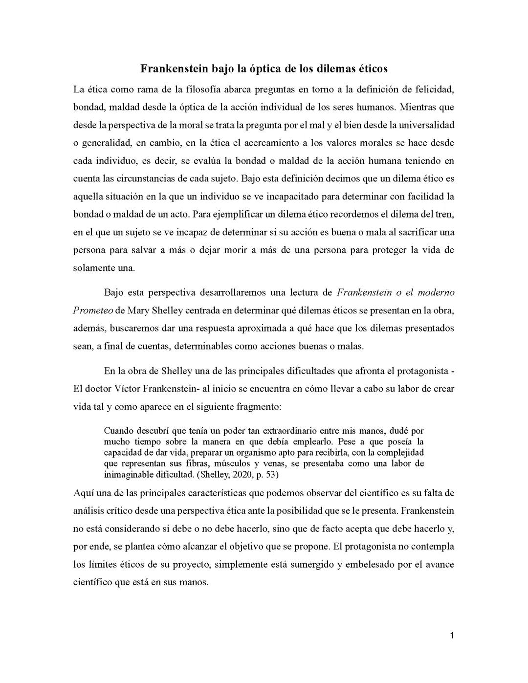 Frankenstein y los Desafíos Éticos en la Filosofía Moderna