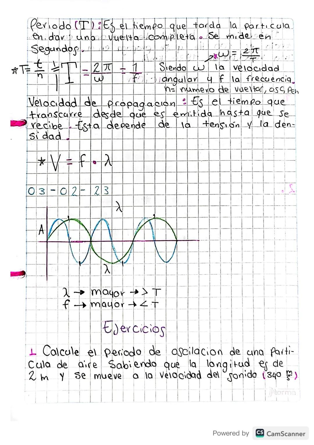# Movimientos Ondulatorios

- Movimiento periodico: Este tipo de movimi-
ento se caracteriza porque no hay transporte de
materia, lo que se 