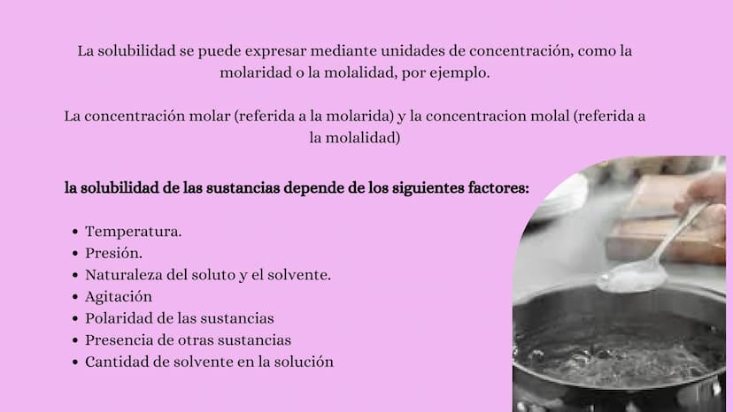PH
Suman's
BUSK
SOLUBILIDAD, ÁCIDOS Y
BASES, PHE
HIDROCARBUROS CICLICOS
Y ACICLICOS Solubilidad
El soluto es la sustancia
que se disuelve en