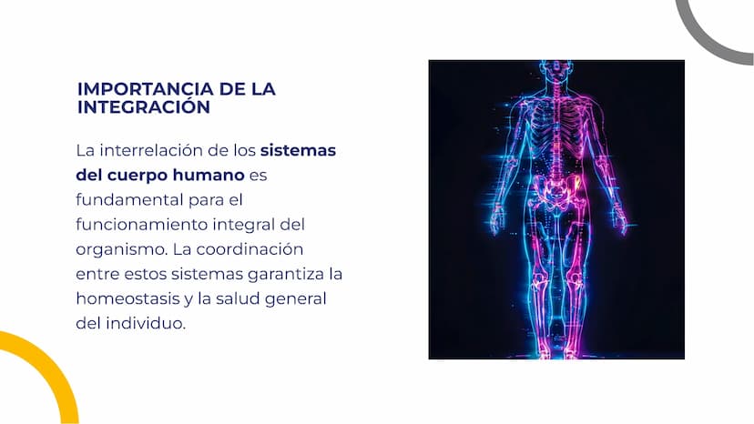 SISTEMAS DEL
CUERPO HUMANO:
UNA EXPLORACIÓN
INTEGRAL INTRODUCCIÓN
Bienvenidos a esta exploración
integral de los sistemas del
cuerpo humano.