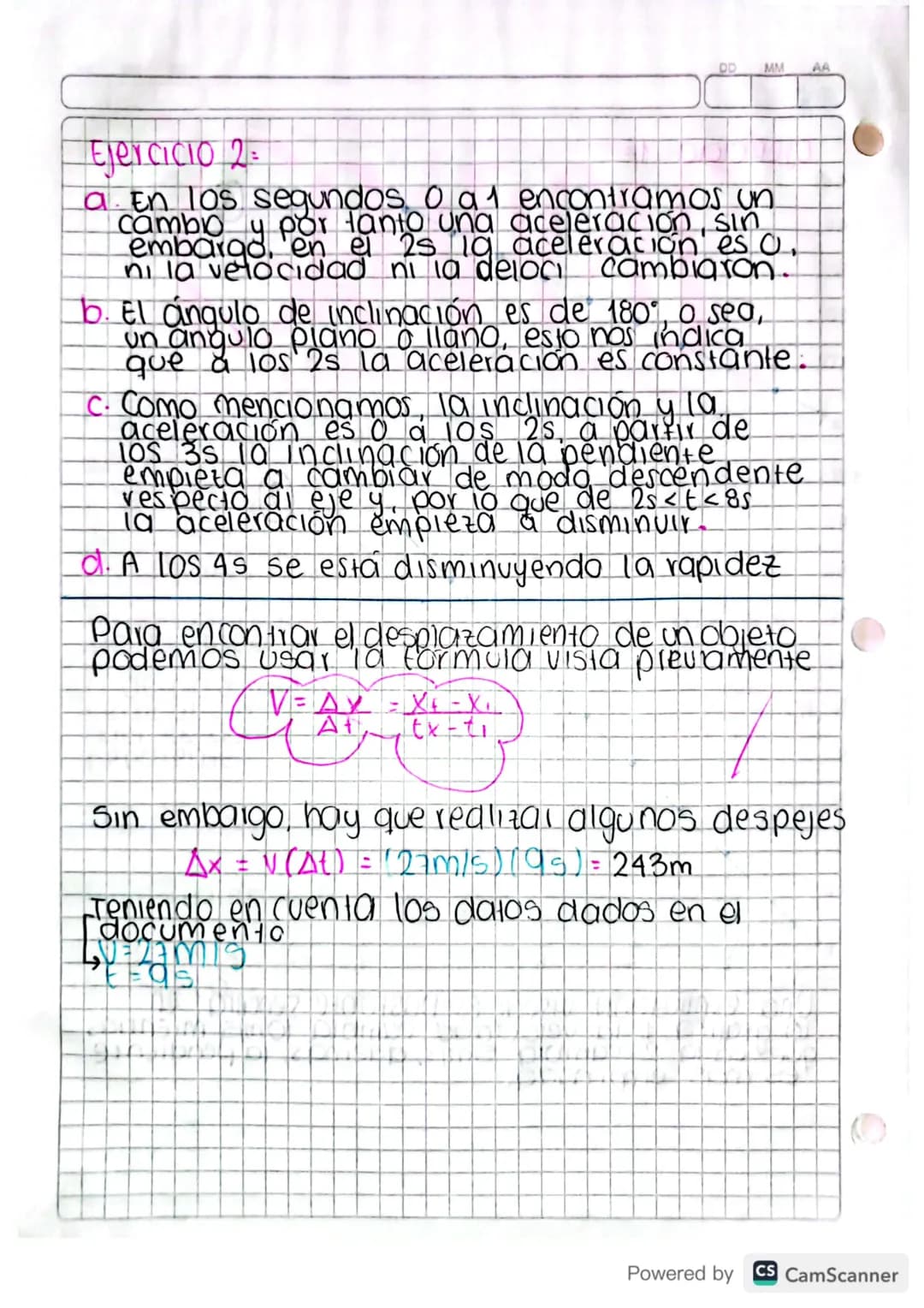 DD MM AA
16 03/2023
GRAFICAS
A velocidad Vs Tiempo
100
¿Que representa la pendiente en una grafica
de velcaida?
La pendiente en una granca v